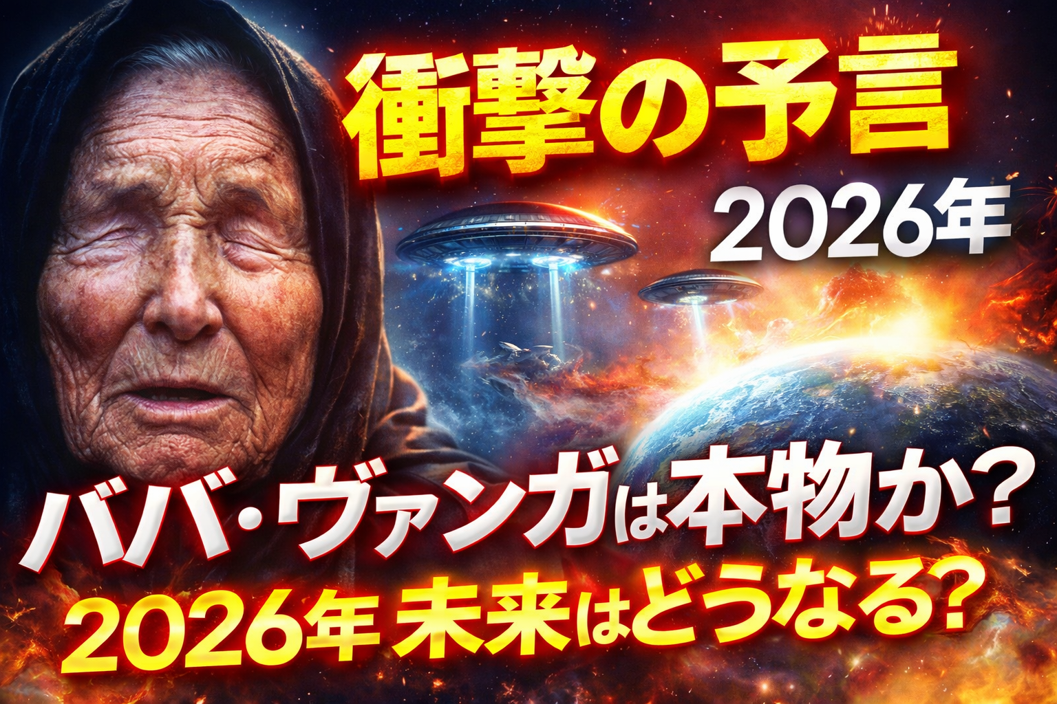 ババ・ヴァンガの予言と2026年の未来イメージ 宇宙人と地球