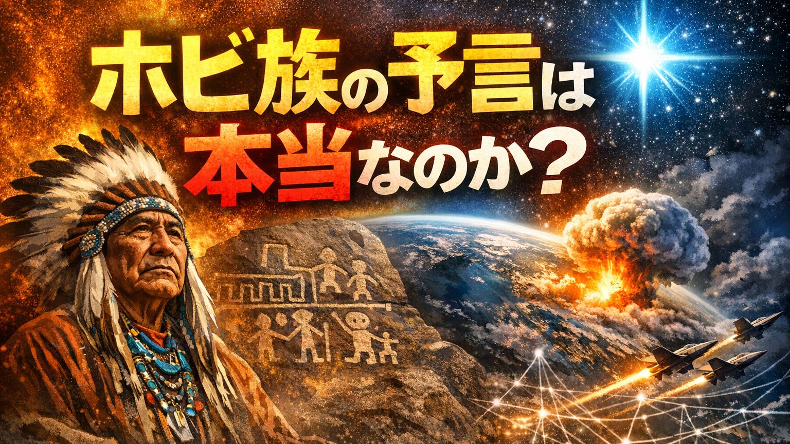 ホピ族の予言と青い星の終末イメージ